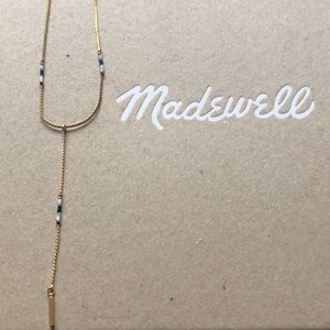 Madewell gold lariat necklace